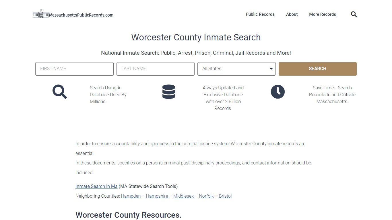 Worcester County Inmate Search - WCSO Current & Past Jail Records